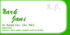 mark jani business card