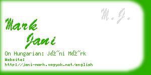 mark jani business card